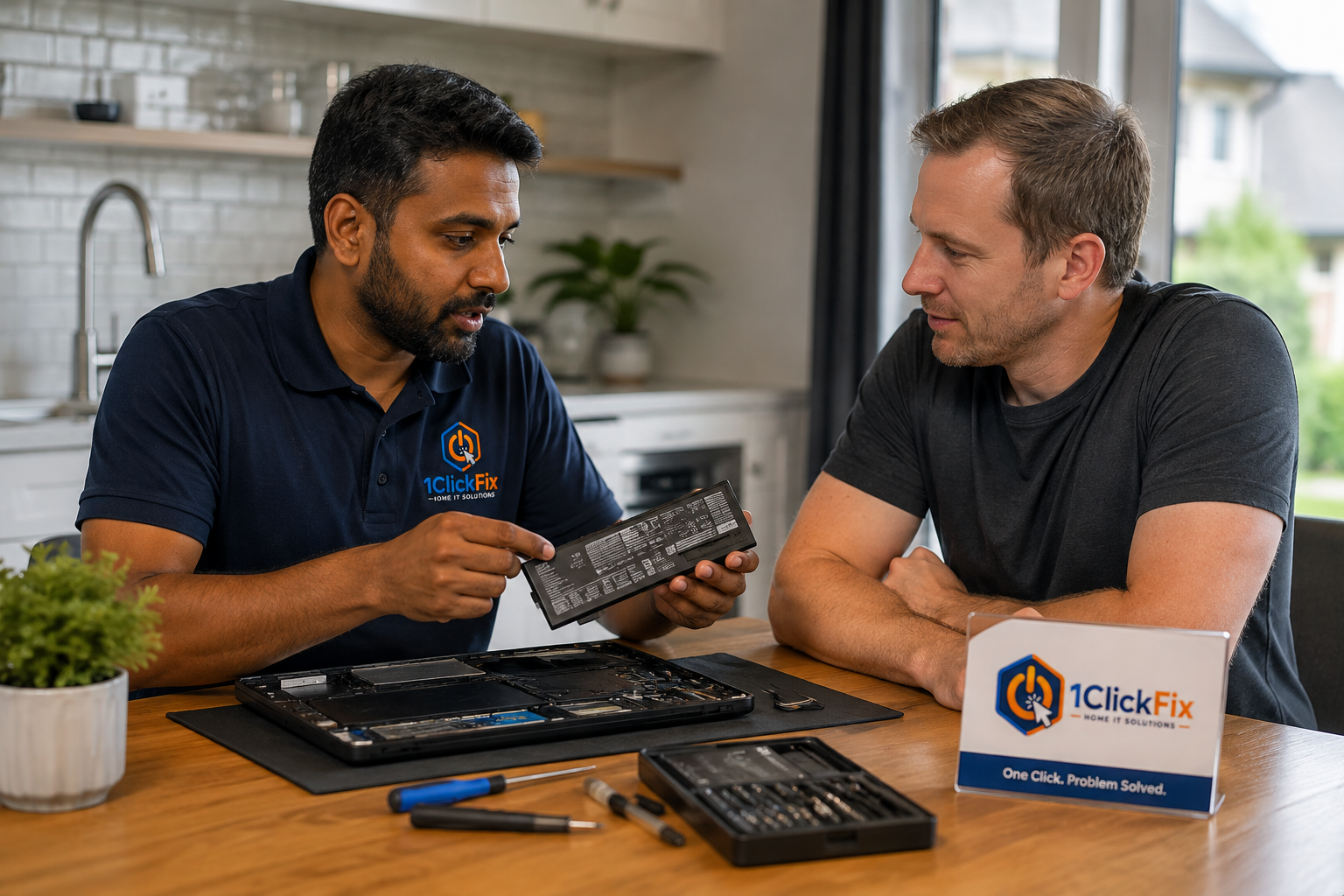 Laptop battery service and technician