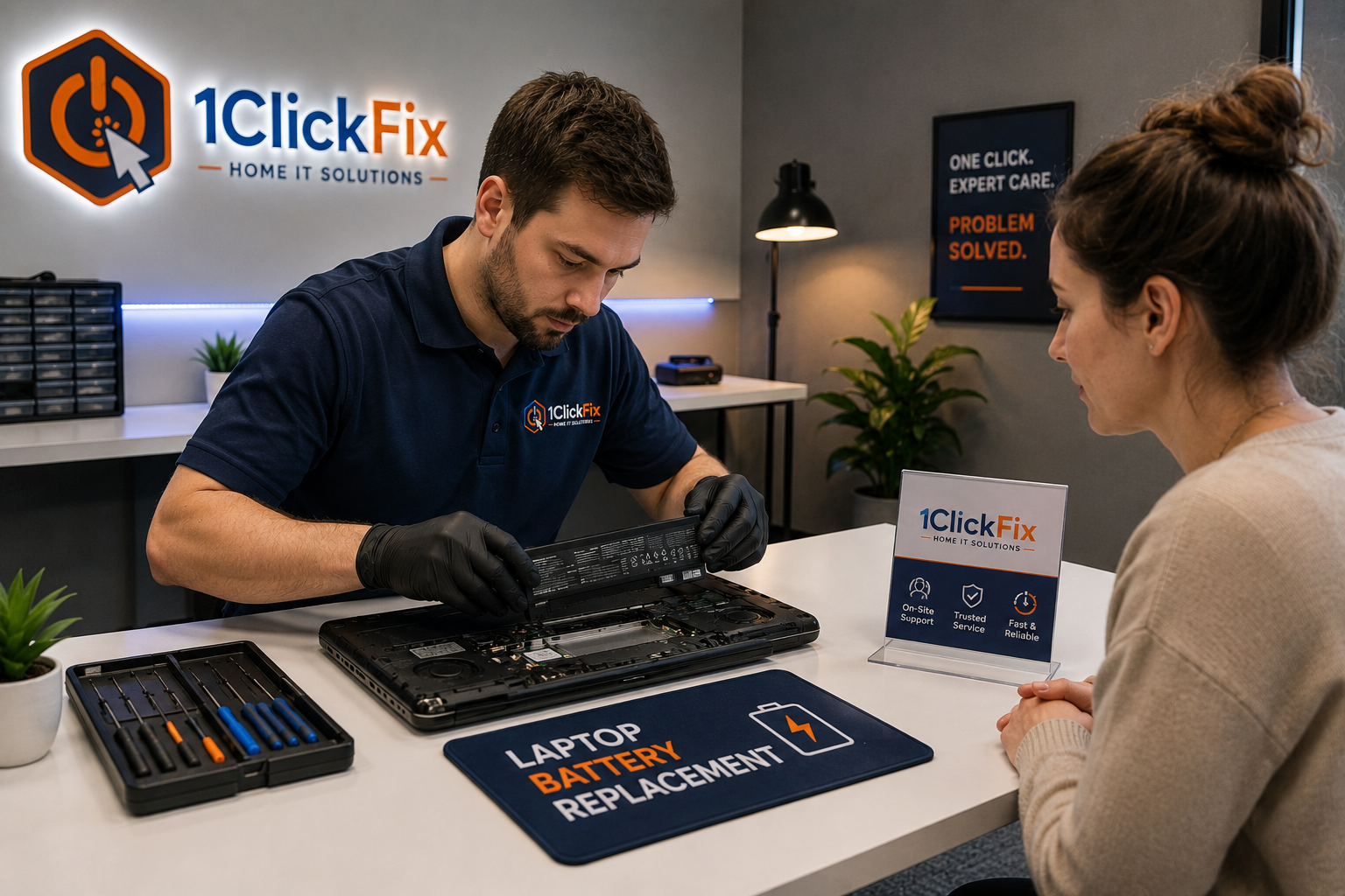 Laptop battery replacement customer support