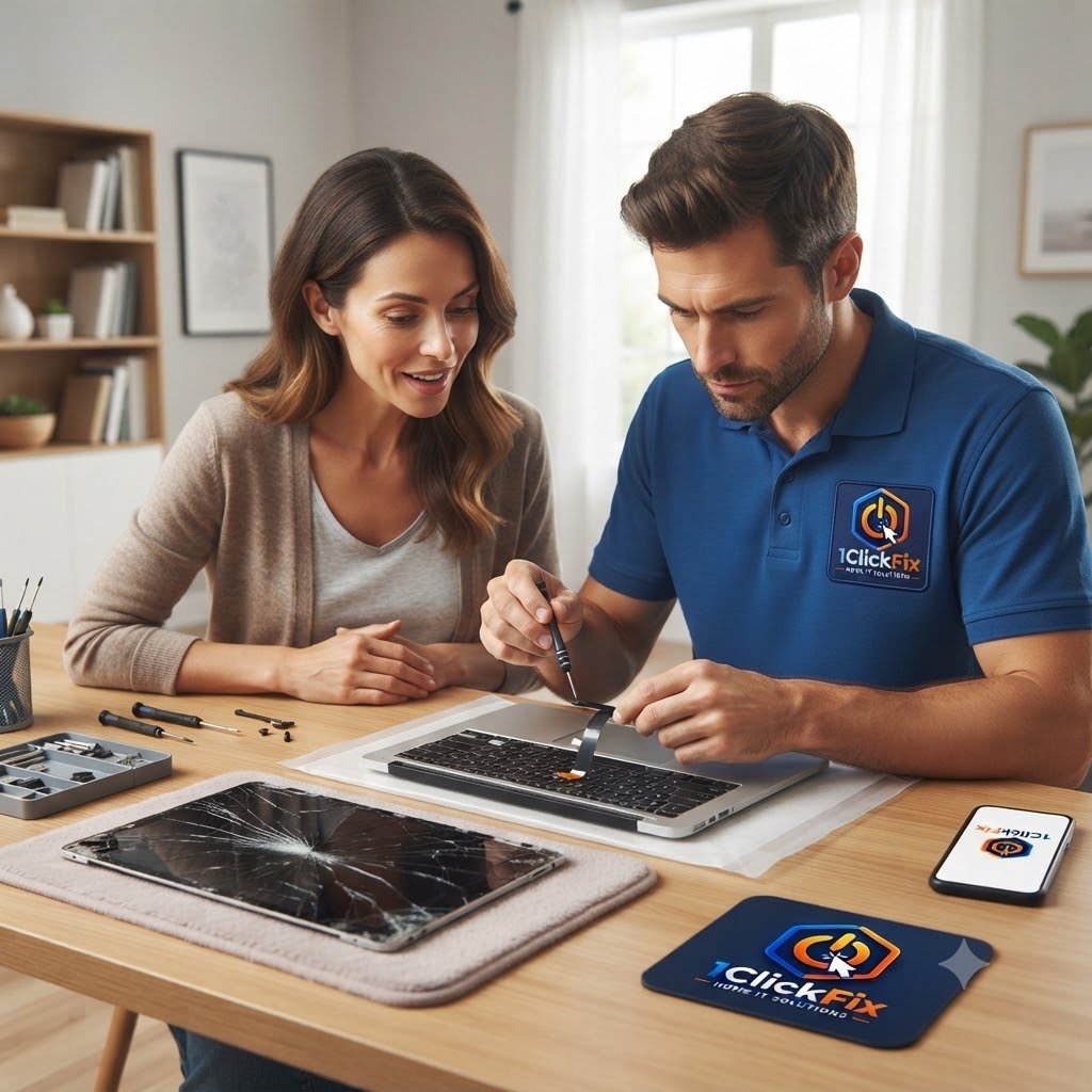 Laptop screen assessment and replacement service