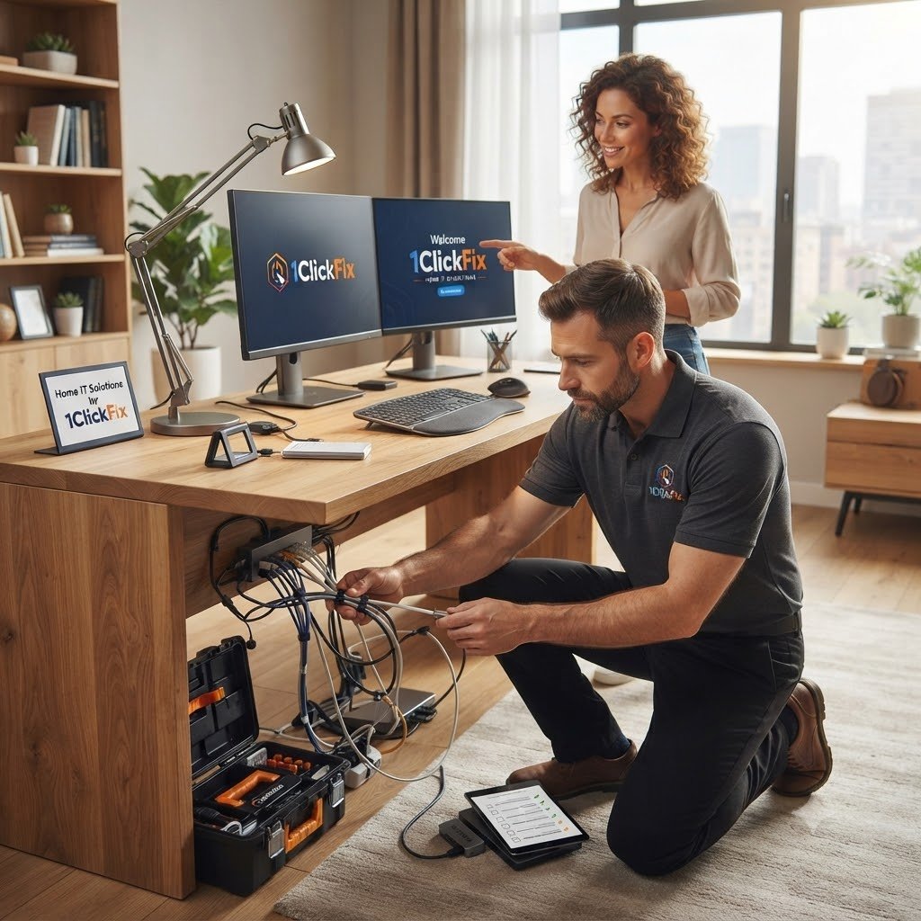 1ClickFix professional home office workspace setup