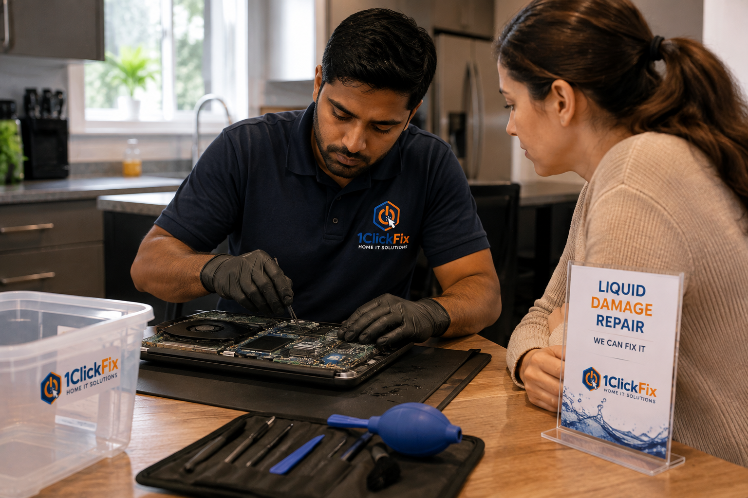 1ClickFix liquid damage repair and recovery assessment