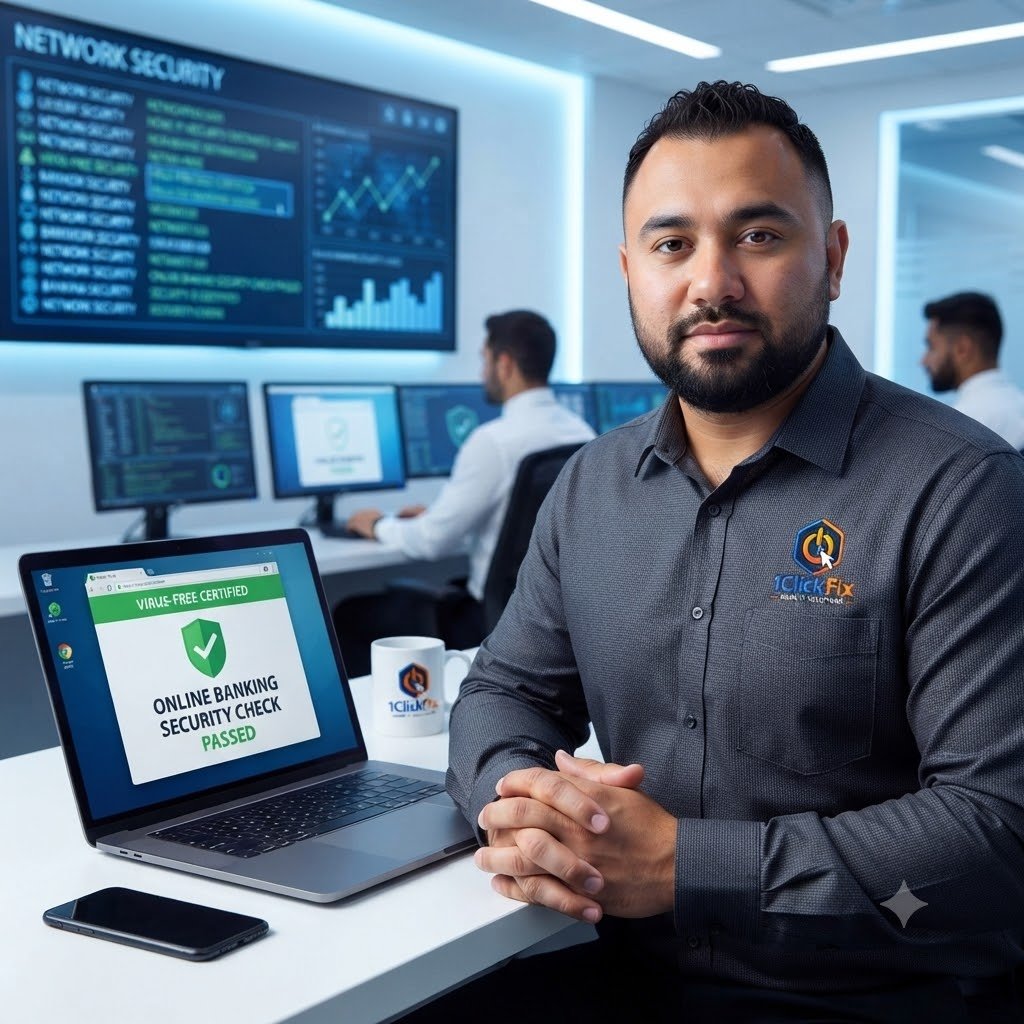 1ClickFix Online Banking Security Check and Virus-Free Certificate service