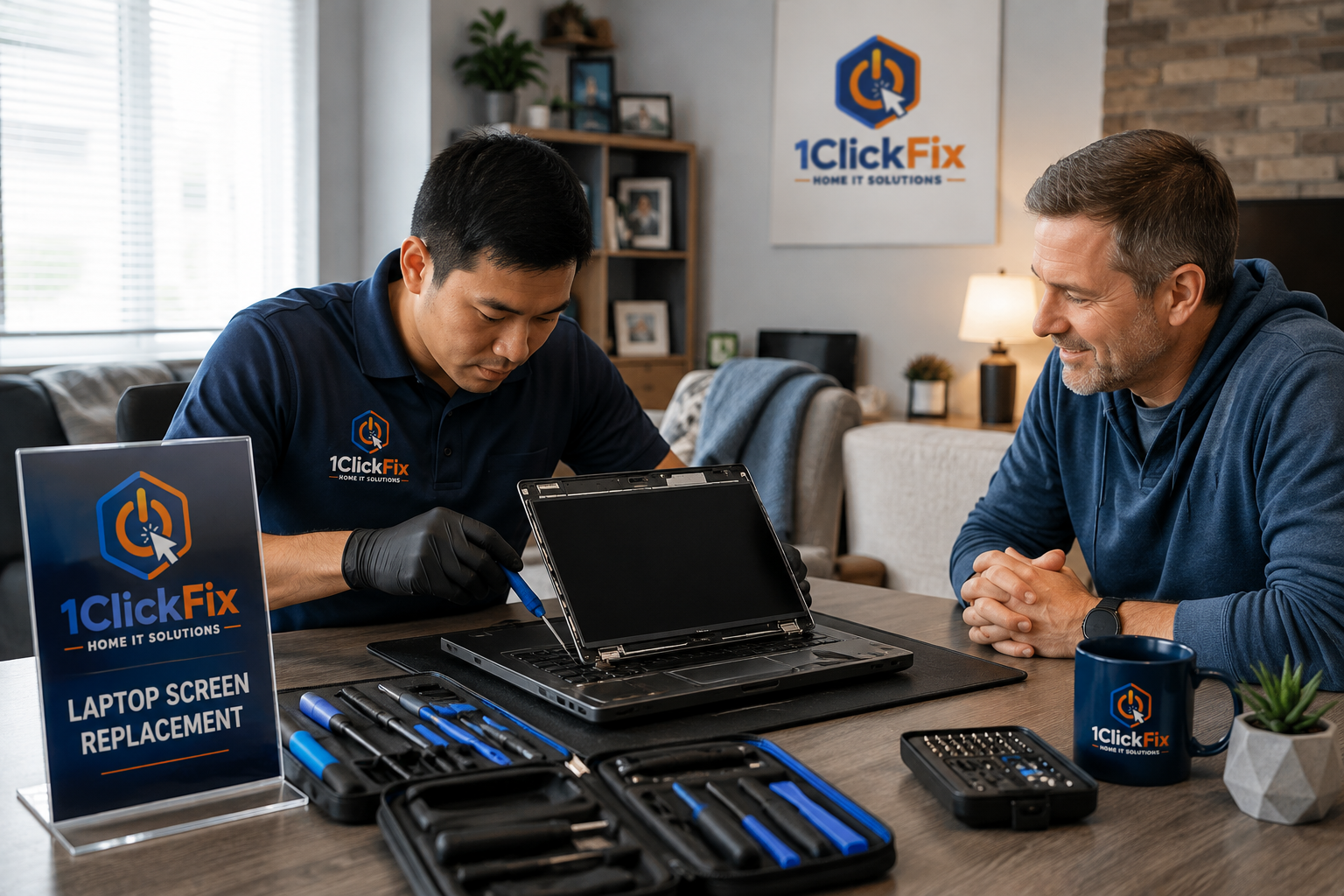 Professional laptop screen replacement service