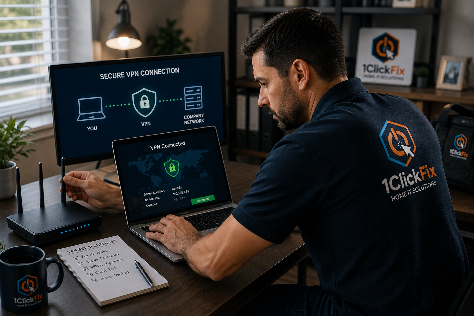 1ClickFix Remote Access and VPN Setup