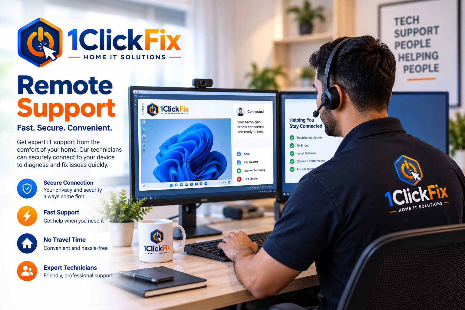 1ClickFix Home IT Solutions secure Remote Support